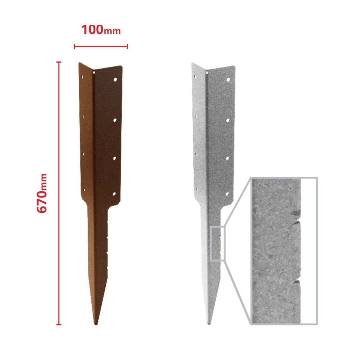The Railway Sleeper Corner Spikes - Double Dimensions 