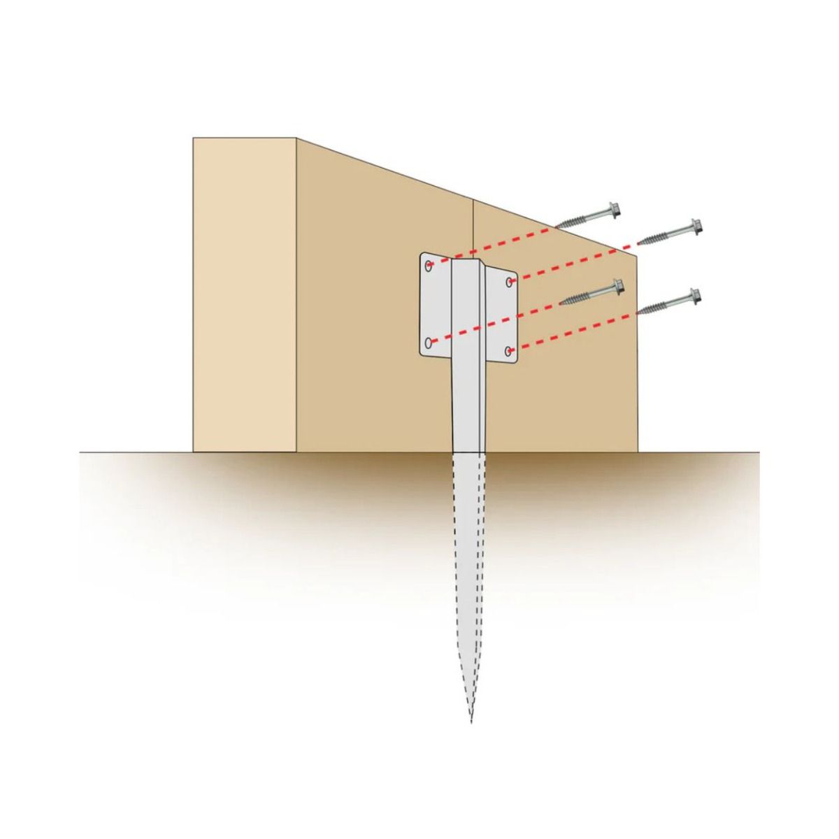 The Railway Sleeper Straight Inline Spikes - Single Technical Drawings