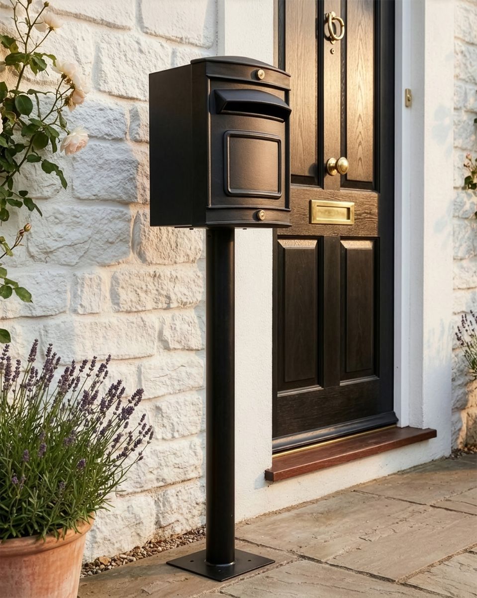 The Rear Opening Sheffield Post Box & Stand digital illustration copy