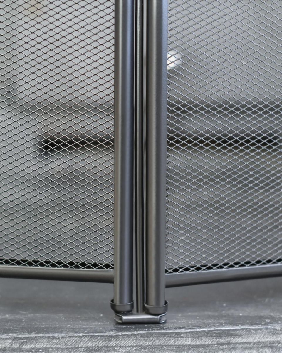 Close Up Of "The Rochford" Four Fold Fire Guard Bottom