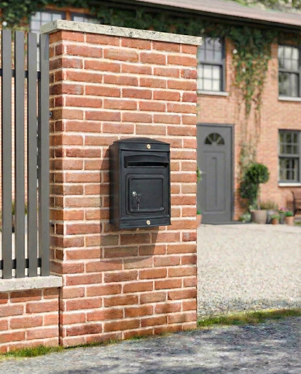 The Sheffield Post Box installed in a new home