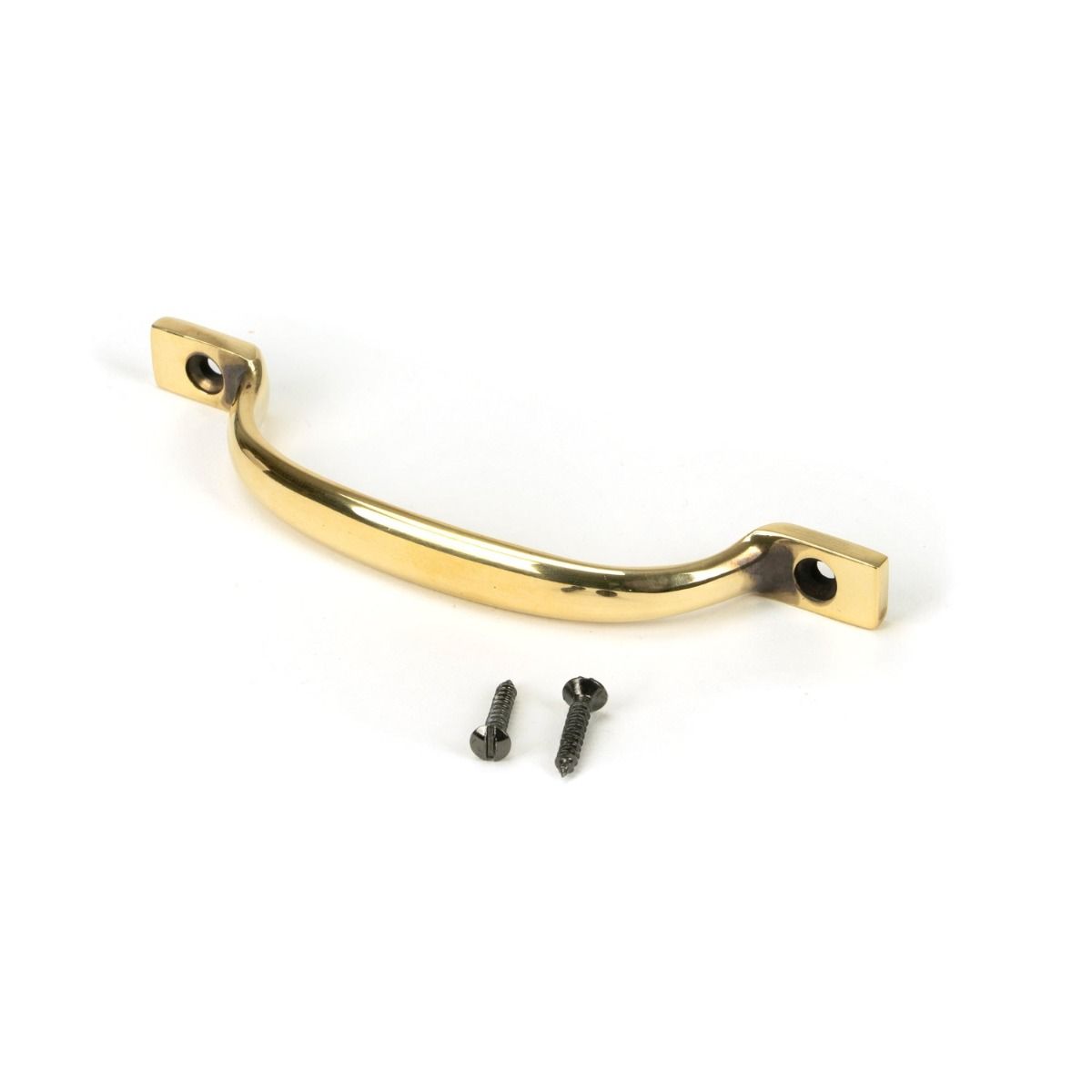 Slim Sash Window Lift Pull Handle - Aged Brass