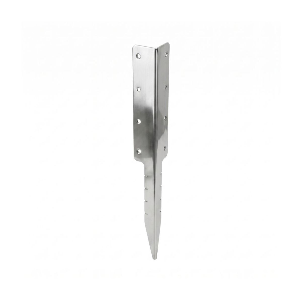 The Stainless Steel Railway Sleeper Corner Spikes - Double on a White Background