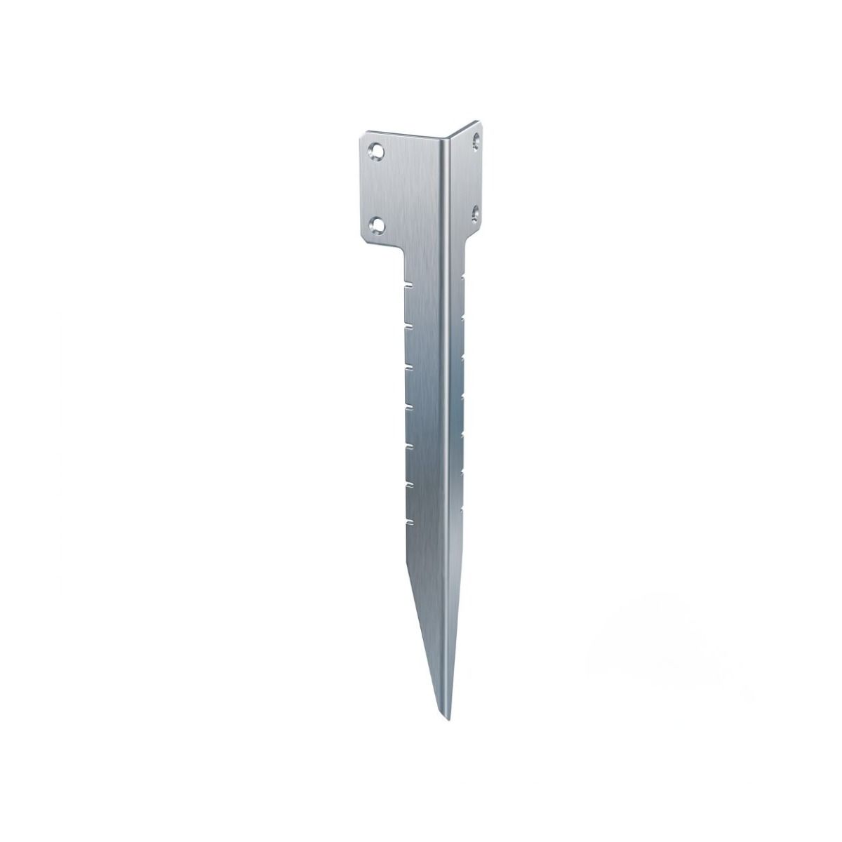 The Stainless Steel Railway Sleeper Corner Spikes - Single on a White Background