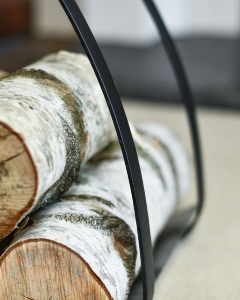 Close Up Of The Ternion Contemporary Log Holder Carrying Logs Close Up Of The Ternion Contemporary Log Holder Carrying Logs