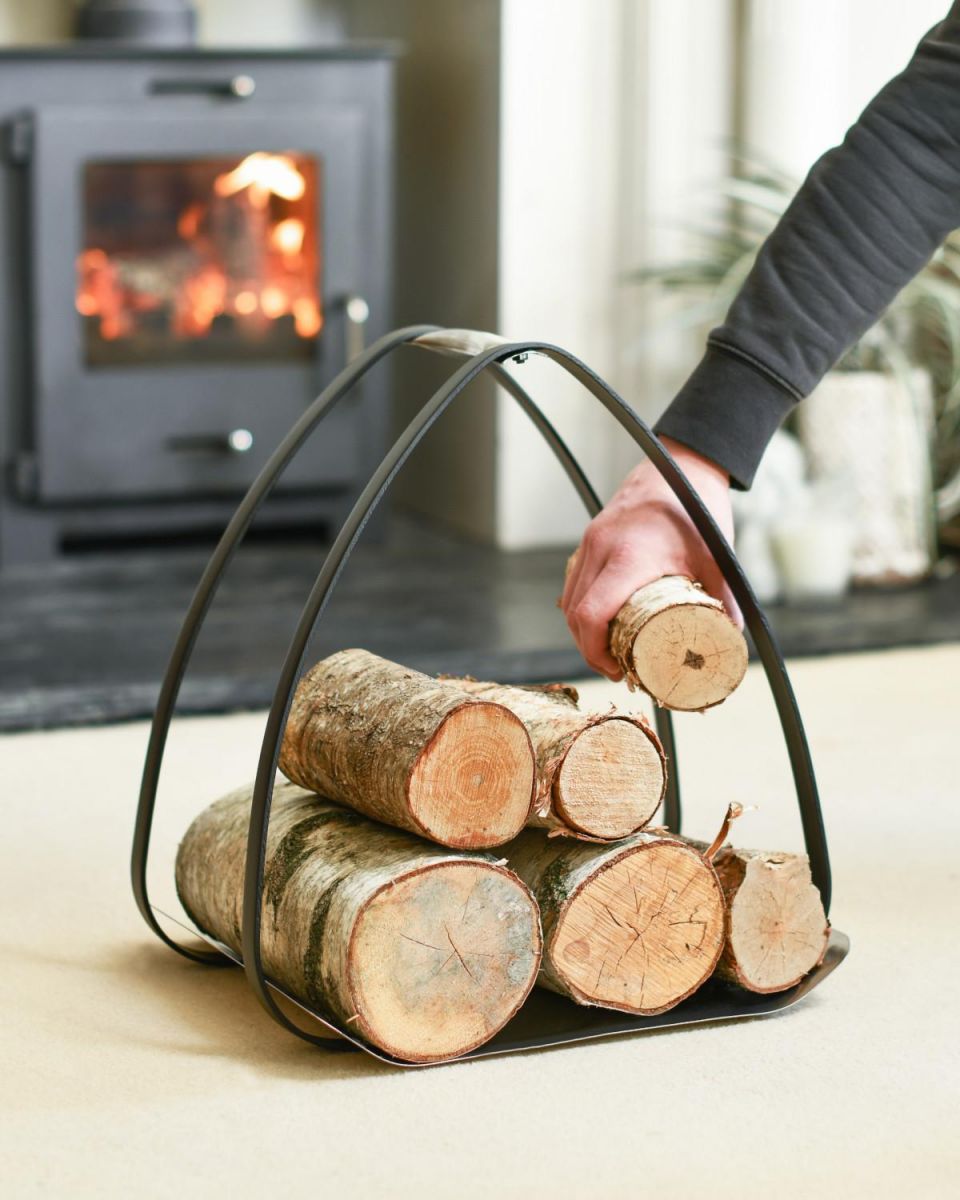 Taking Logs From The Ternion Contemporary Log Holder Taking Logs From The Ternion Contemporary Log Holder