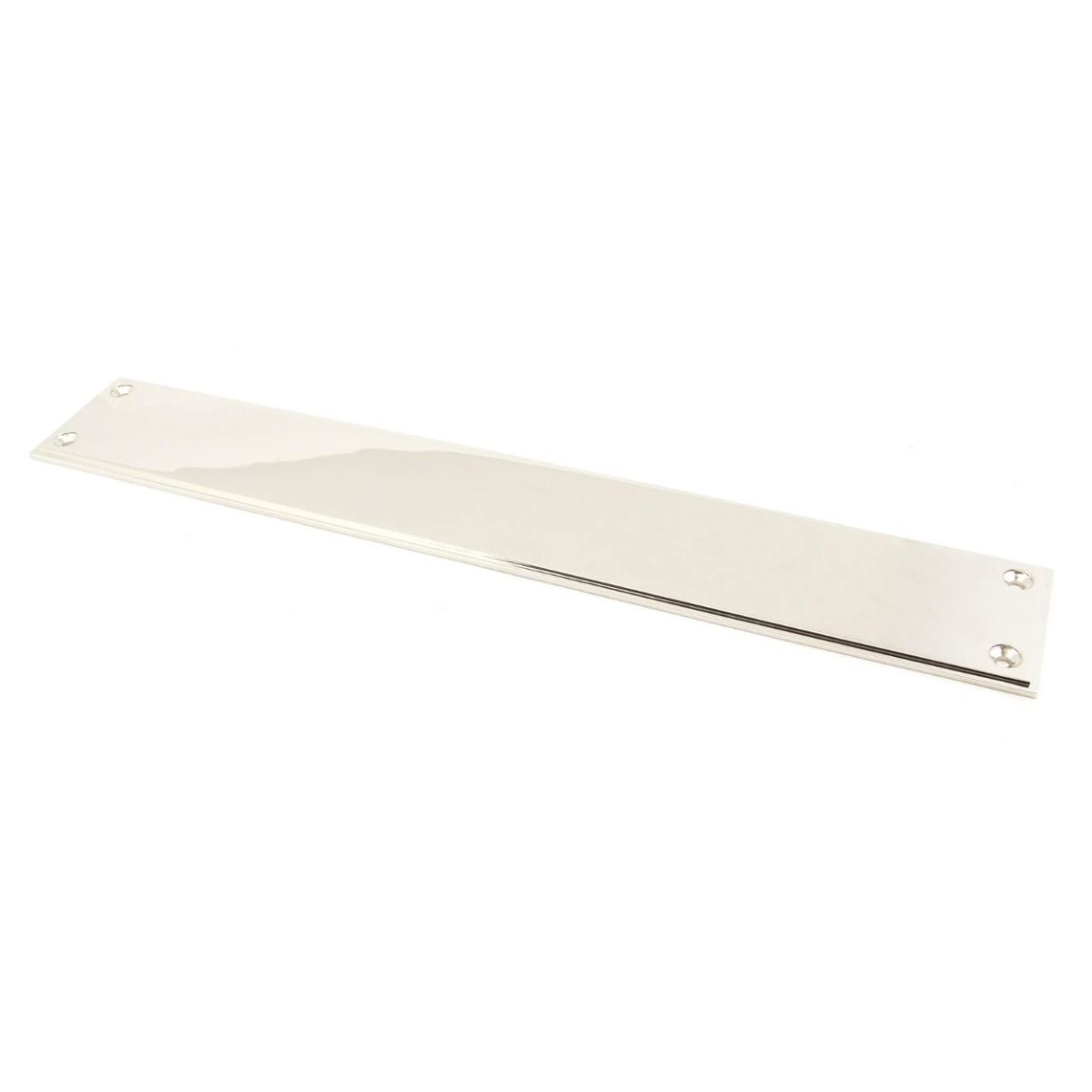 The Polished Chrome 425mm Linear Period Fingerplate Door Push Plate