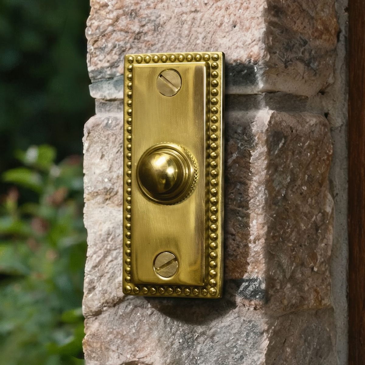 The "Torvale" Court Period Bell Push on a Stone Wall on the Front of a Country Cottage - Digital Illustration
