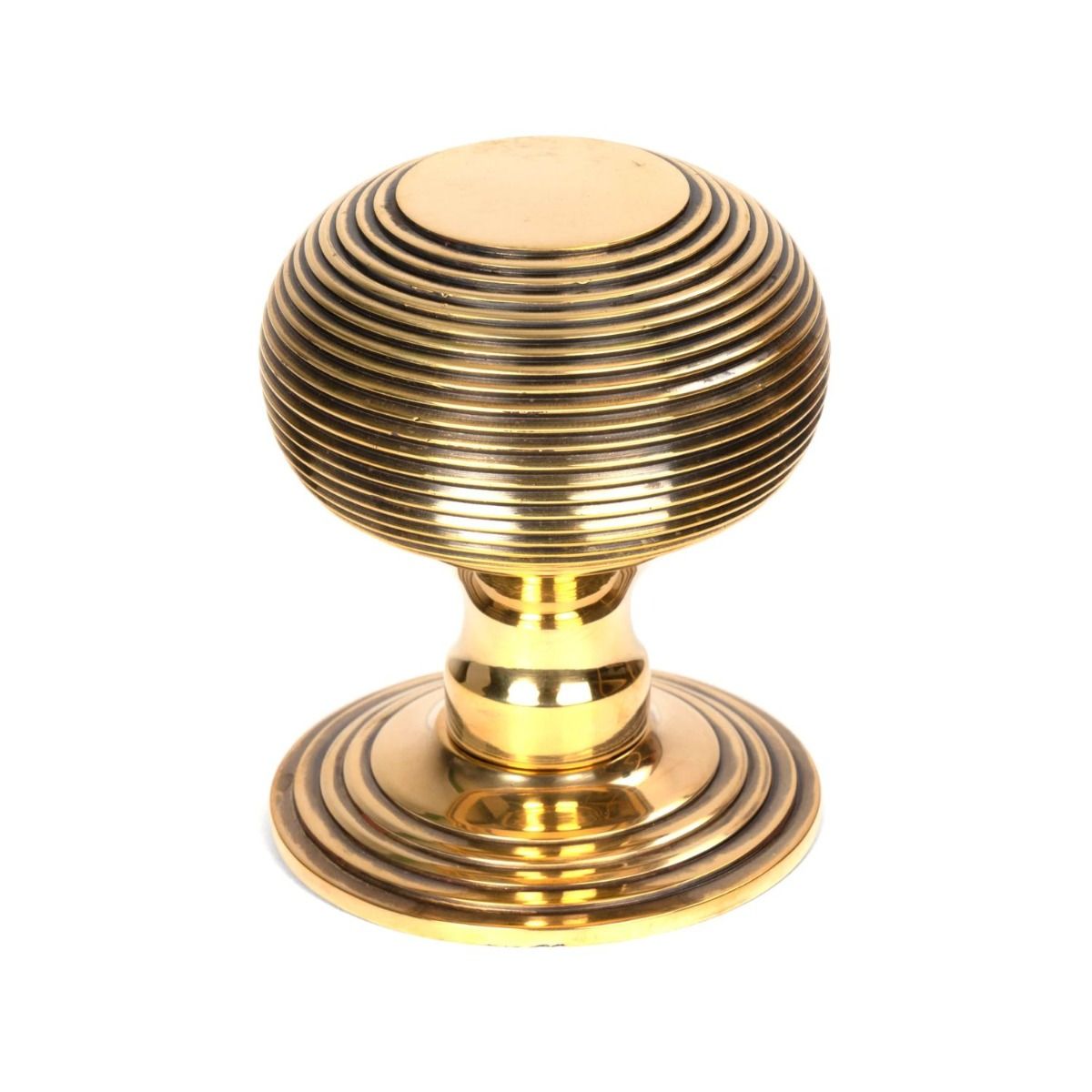 The Traditional Beehive Centre Door Knob on a White Background Shown Upright 