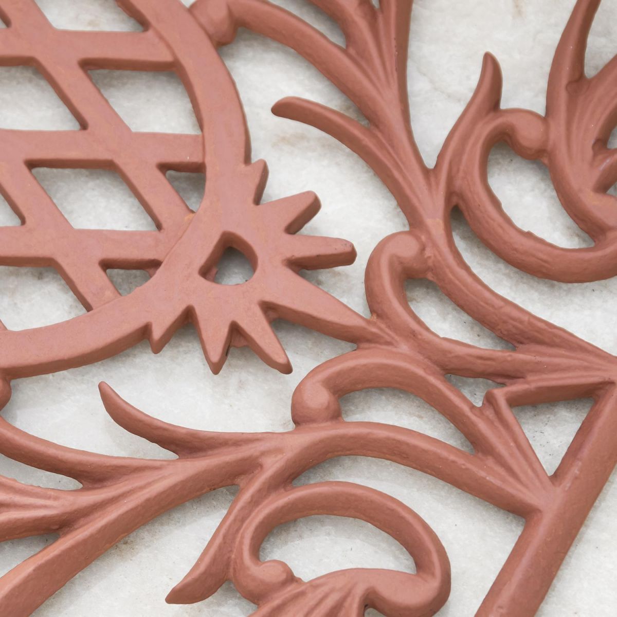 Ornate Floral Pattern on the "Thistledown" Rectangle Doormat 