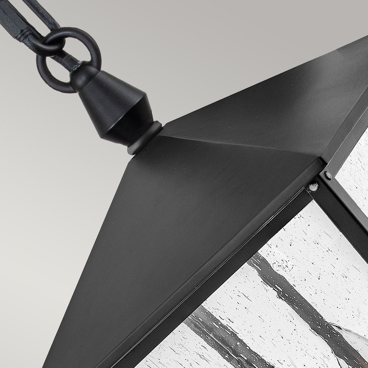 Thorpe Triple Bulb Hanging Chain Lantern Roof Detailing