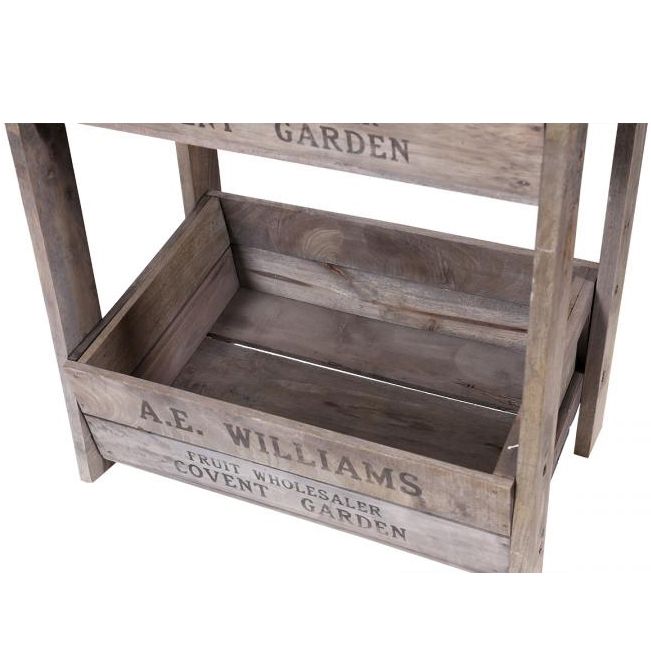 Close-up of the Crates on the Display Shelf