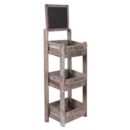 Display Stand With Chalk Board created from Crates