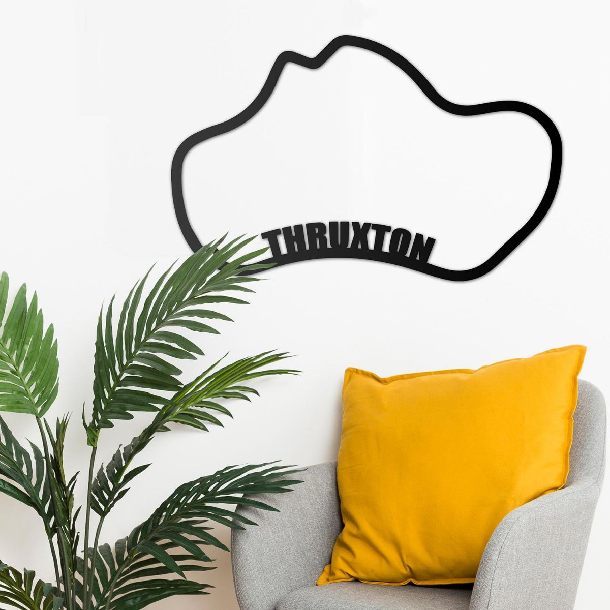 Thruxton Race Track Wall Art in Situ in the Sitting Room