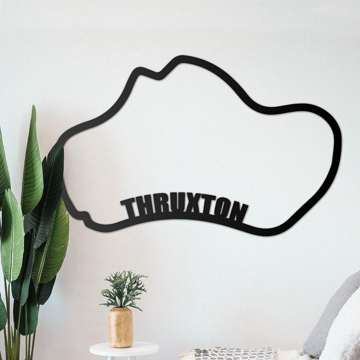 Thruxton Race Track Crated From Steel and Finished in Black