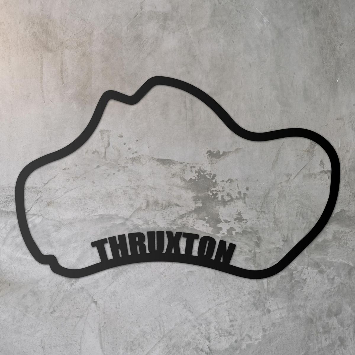 Thruxton Race Track Wall Art on a Rustic Grey Wall