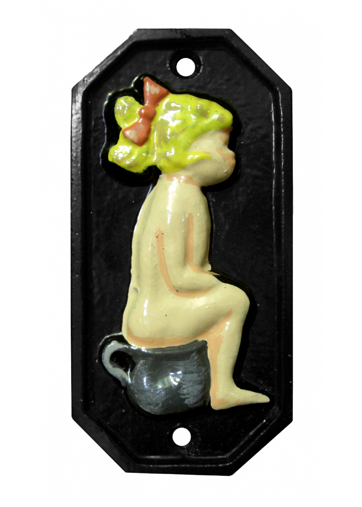 Hand Painted Little Girl Bathroom Sign Hand Painted Little Girl Bathroom Sign