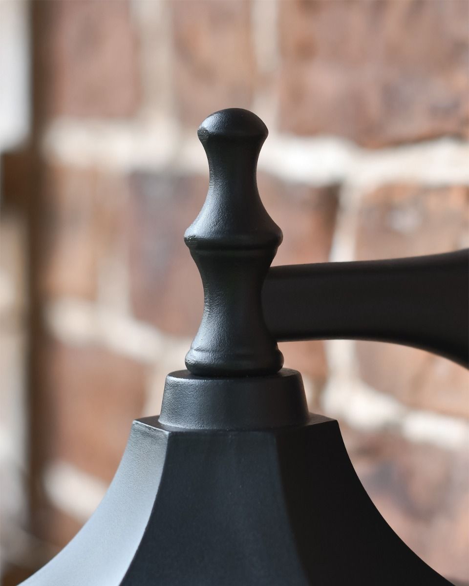Top Black Finial on Outdoor Wall Light 