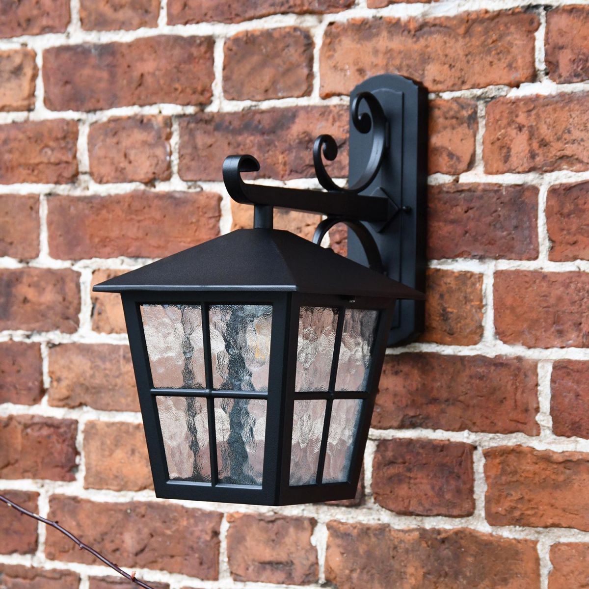 Top Fix Wall Lantern with Traditional Ornate Bracket