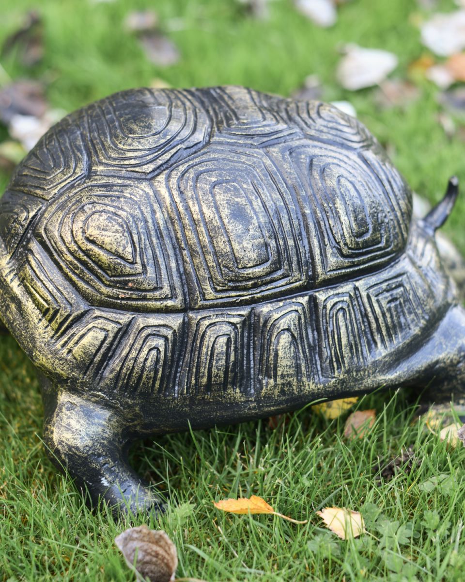 Tortoise garden sculpture aluminium shell