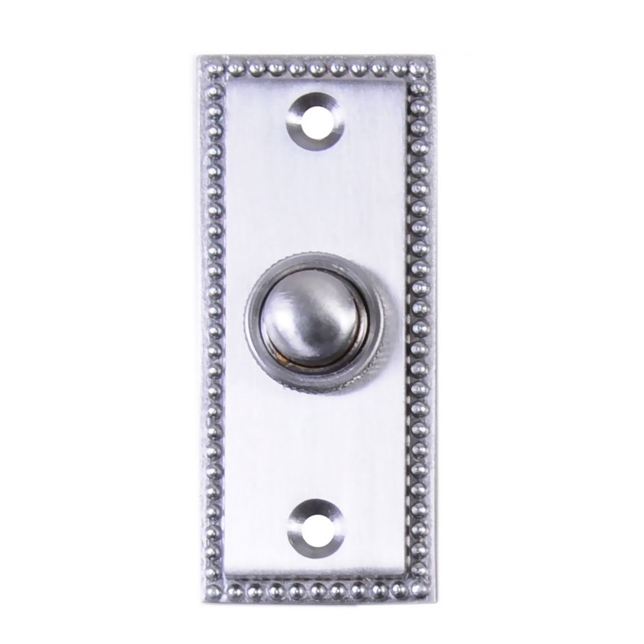 "Torvale" Satin Chrome Court Period Bell Push "Torvale" Satin Chrome Court Period Bell Push