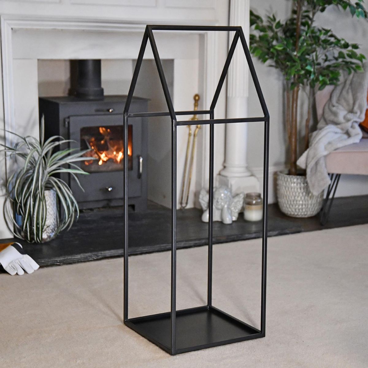 "Town House" Log Rack Created From Iron