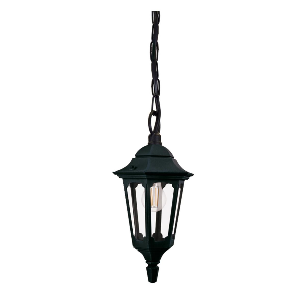 Traditional Aluminium "Gothic" Hanging Pendant Chain Light