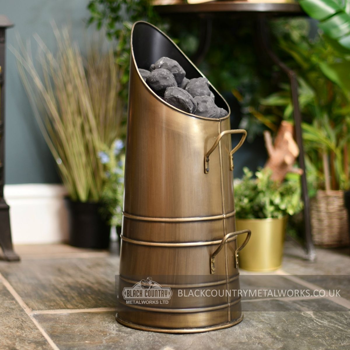 Antique Brass Traditional Coal Scuttle