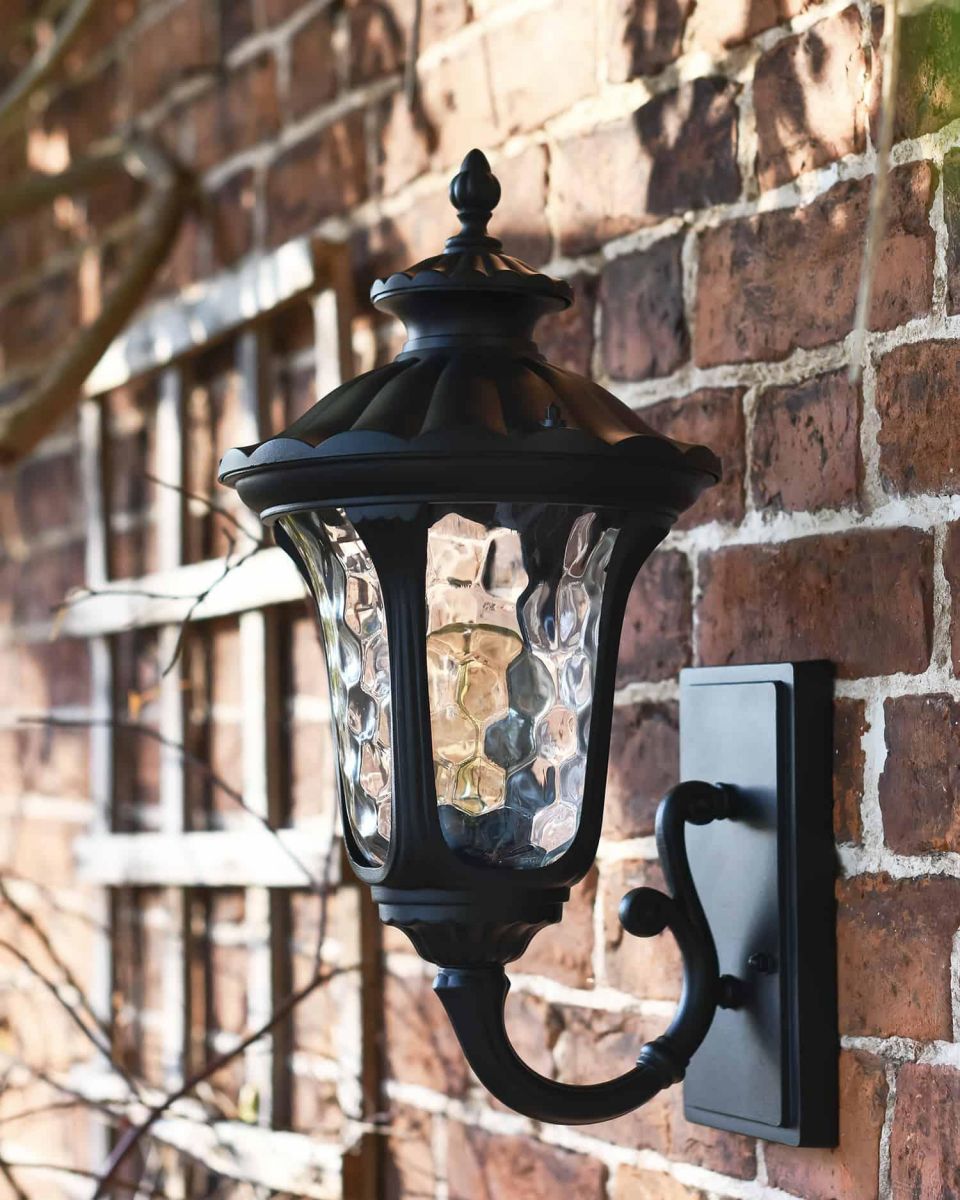 Traditional Black Aluminium Ornate Victorian Lantern - 44cm