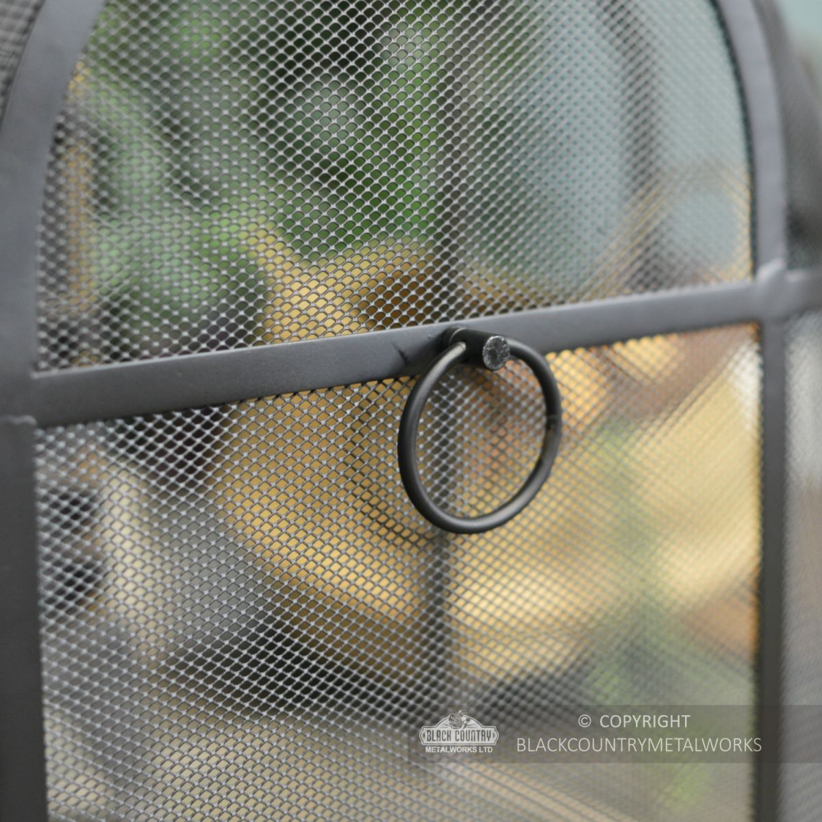 Traditional Black Arched Spark Guard Front Handle