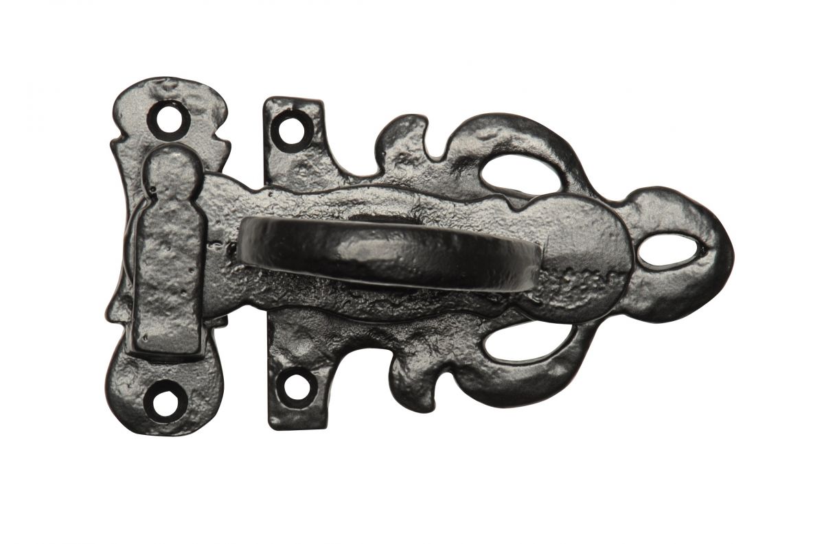 Traditional Antique Black Iron Deluxe Window Casement Fastener