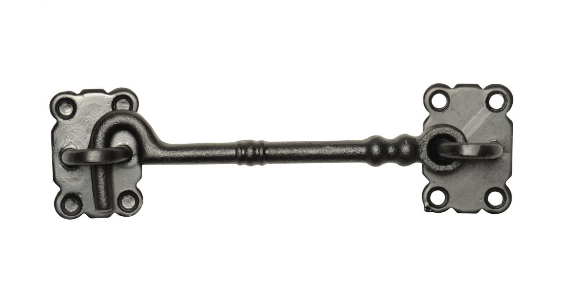 Traditional Black Iron 12" Loose Ring Cabin Hook