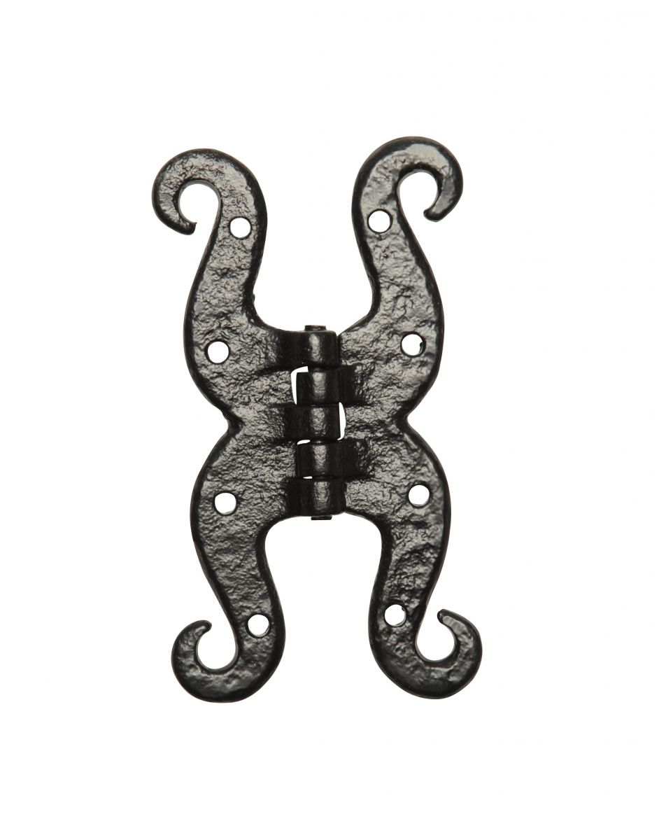 Traditional Blacksmith Ornate Butterfly Door Or Cabinet Hinge