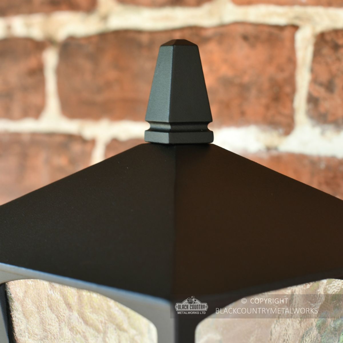 Traditional Bottom Fix Black Wall Lantern Finial