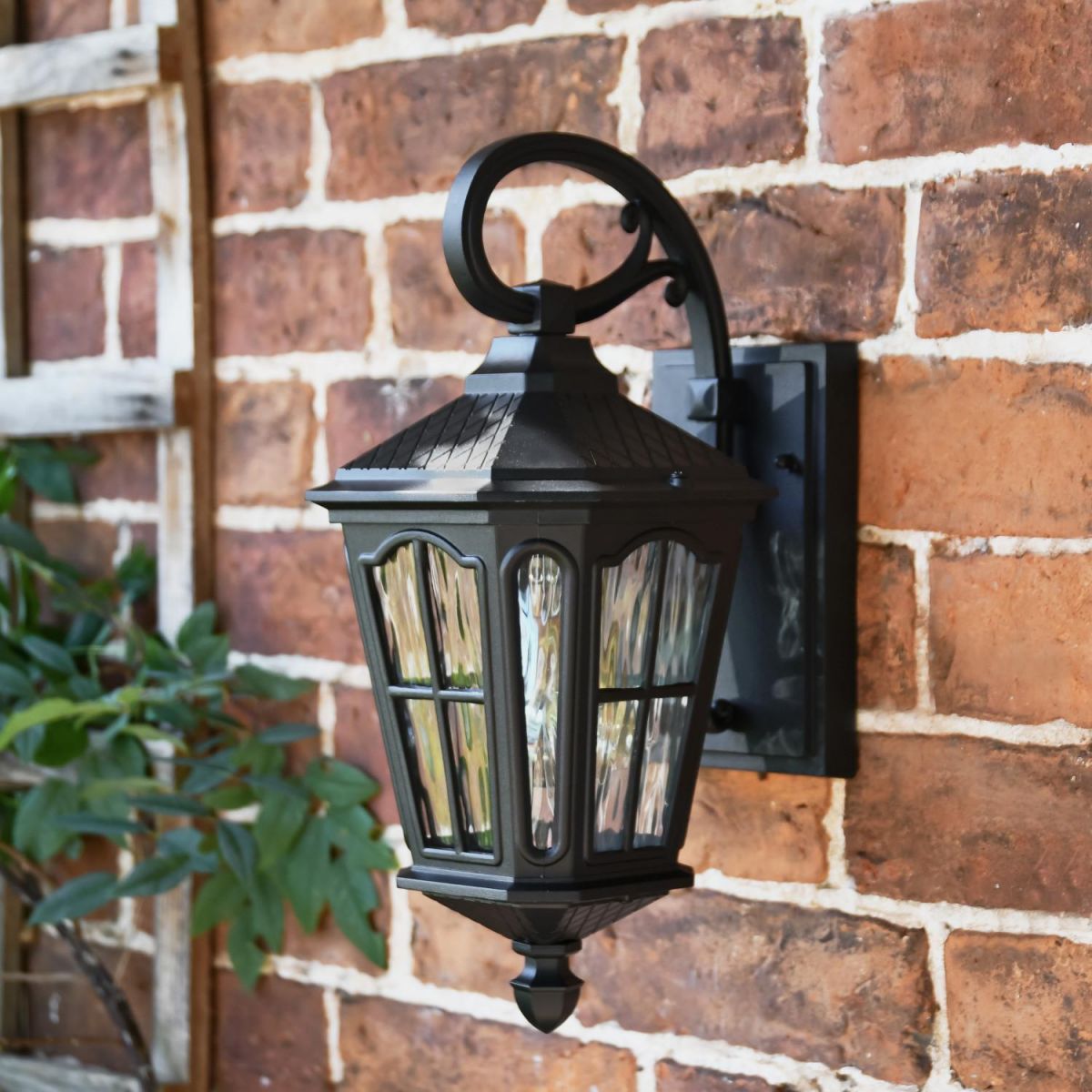 Traditional "Fishhook" Vintage Black Outdoor Top Fix Wall Lantern Traditional "Fishhook" Vintage Black Outdoor Top Fix Wall Lantern