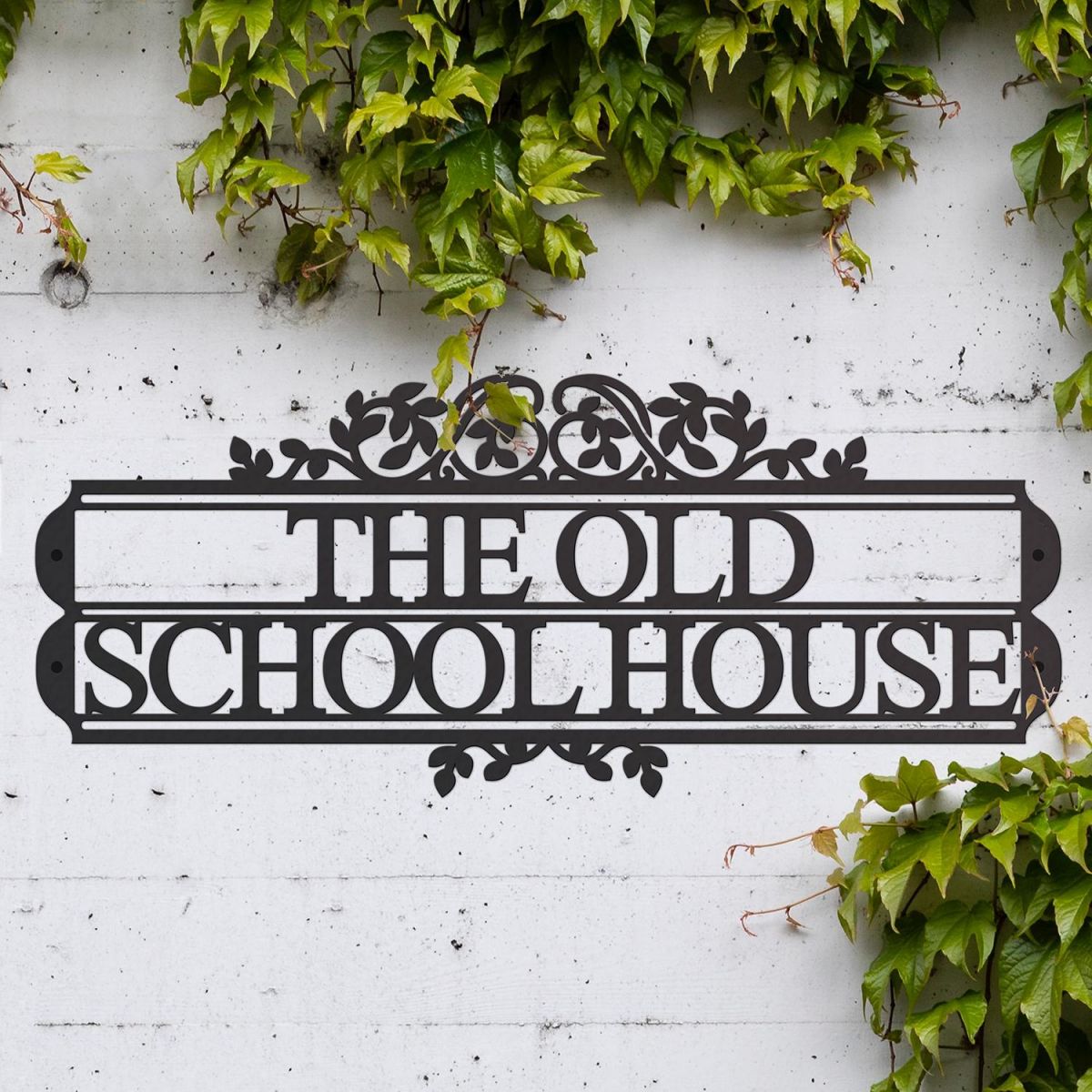 Ornate Foliage House Name Sign Displaying the House Name