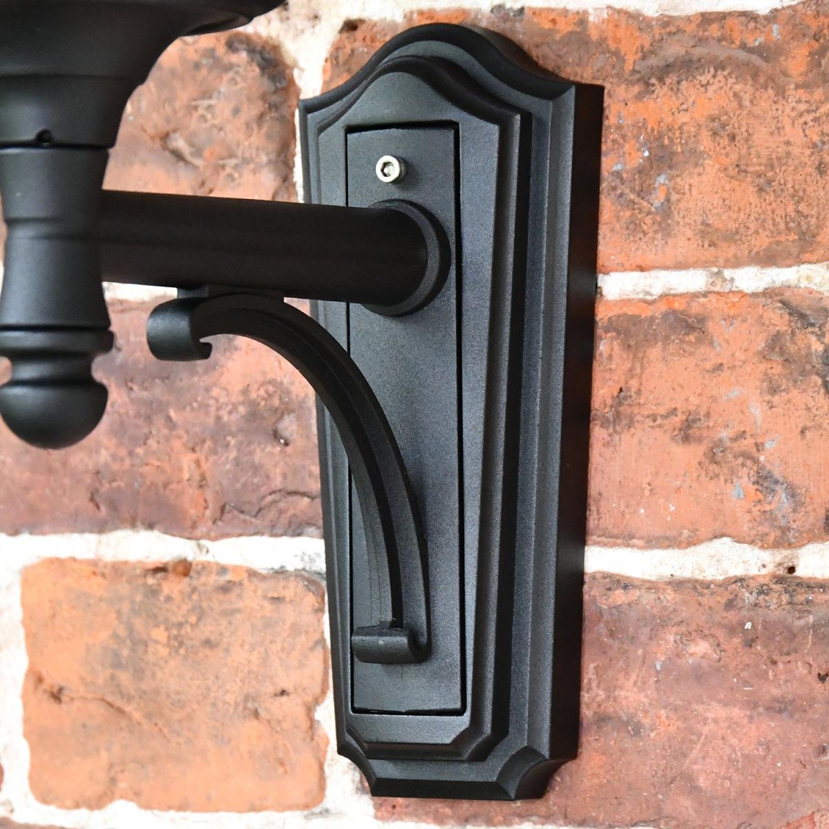 Close-up of the Bracket Mounted to the Wall