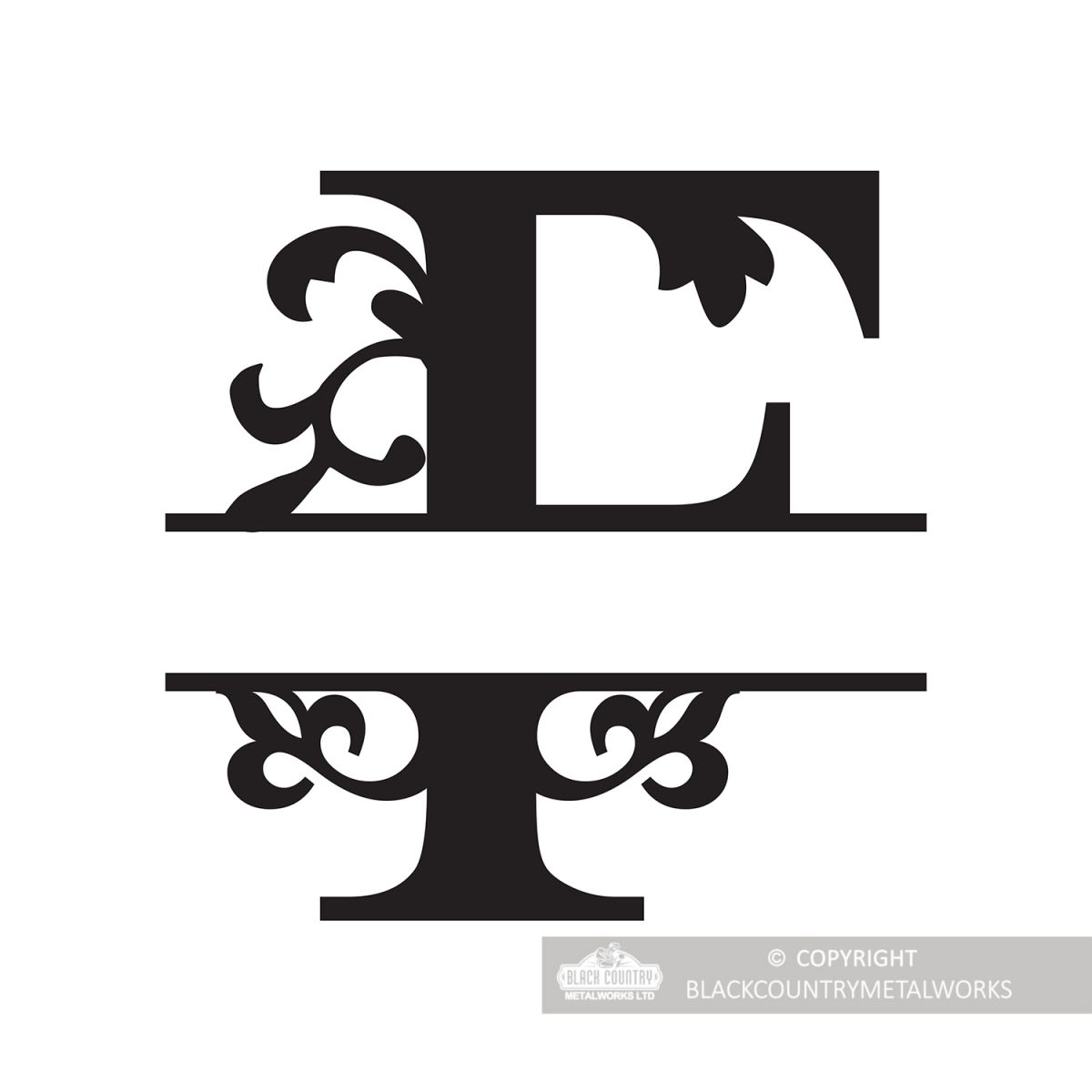 Letter F Personalised Monogram Name Sign