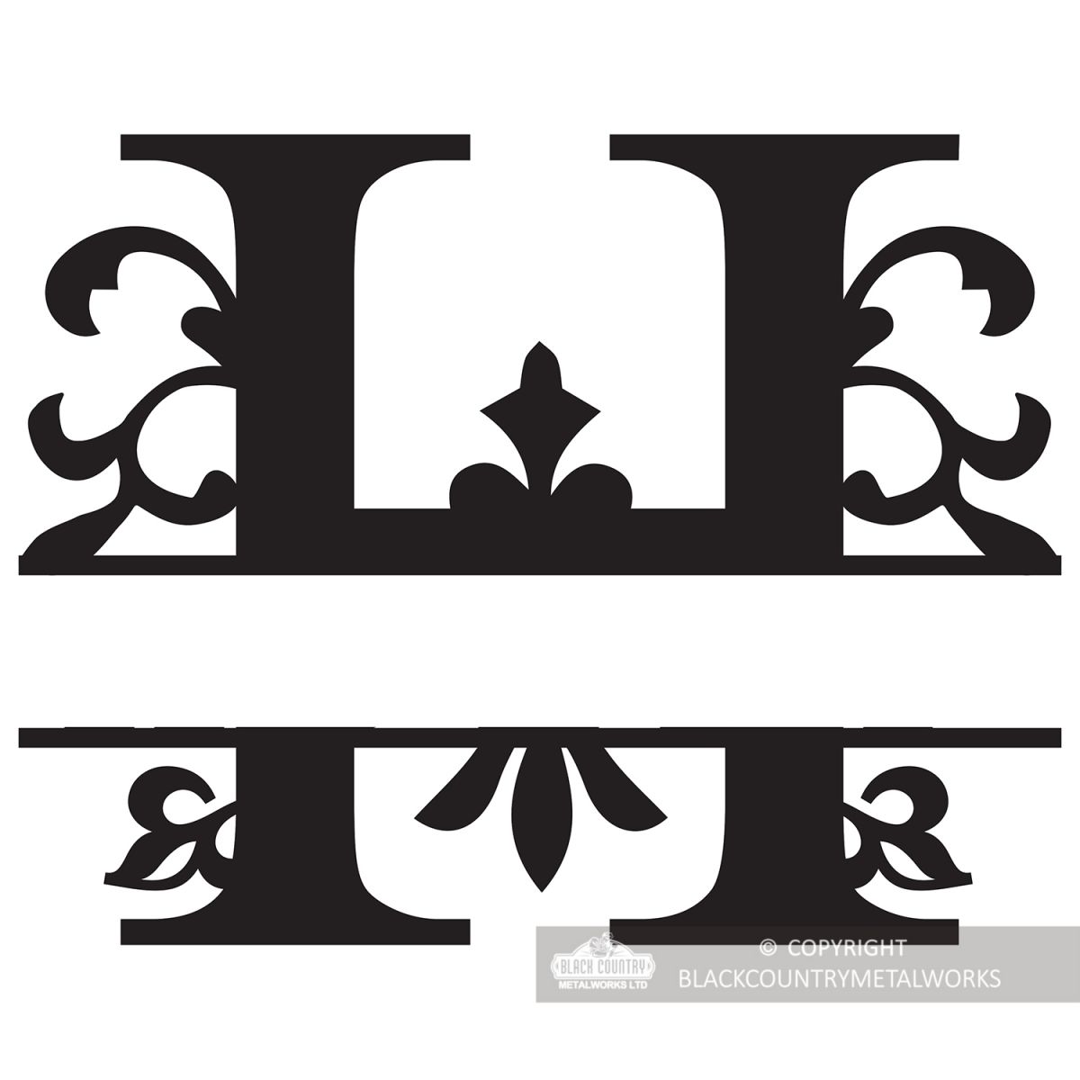 Letter H Personalised Monogram Name Sign