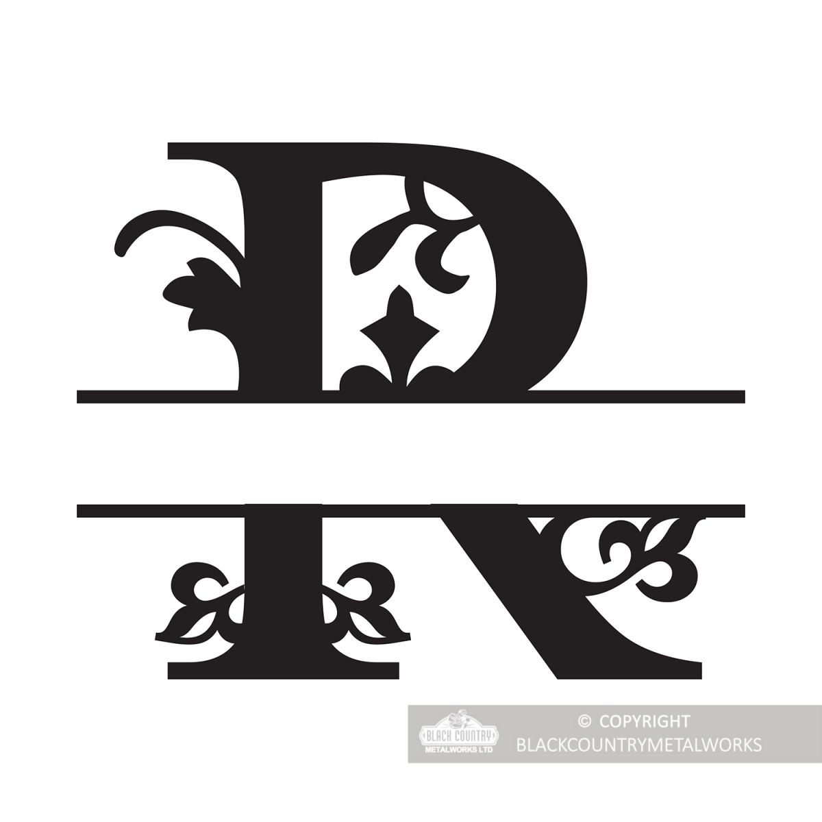 Letter R Personalised Monogram Name Sign