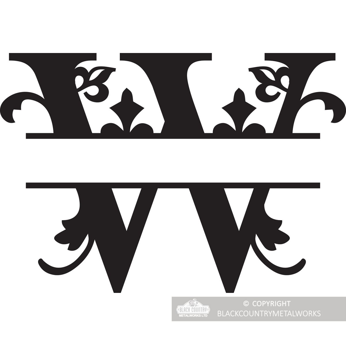 Letter W Personalised Monogram Name Sign