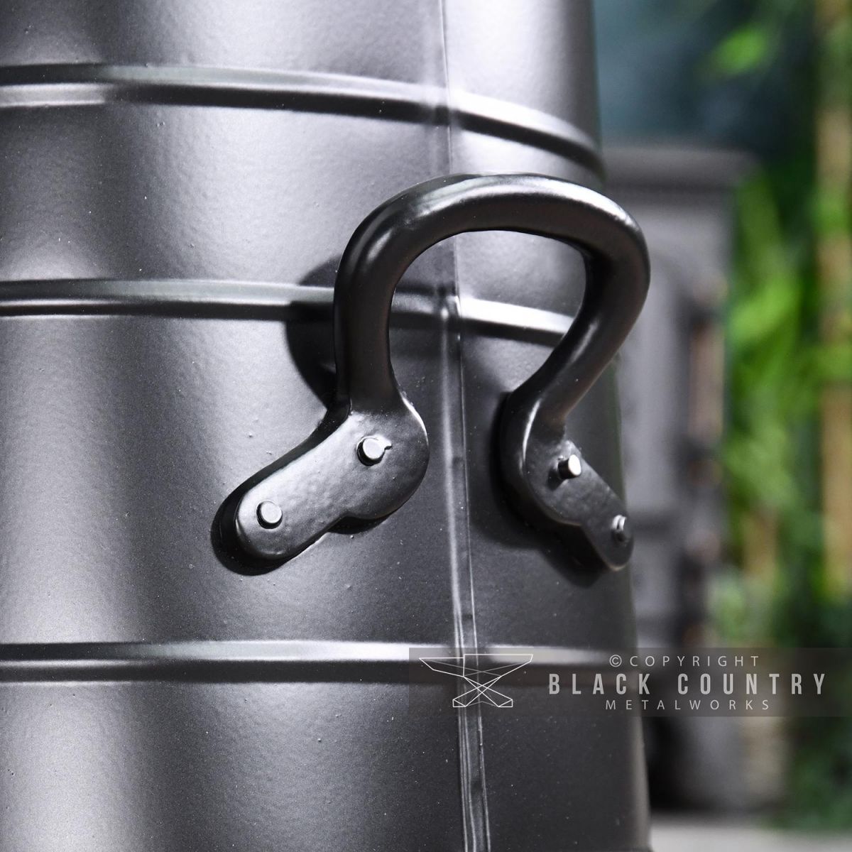 Close-up of the Carry Handles on the Coal Hod Close-up of the Carry Handles on the Coal Hod