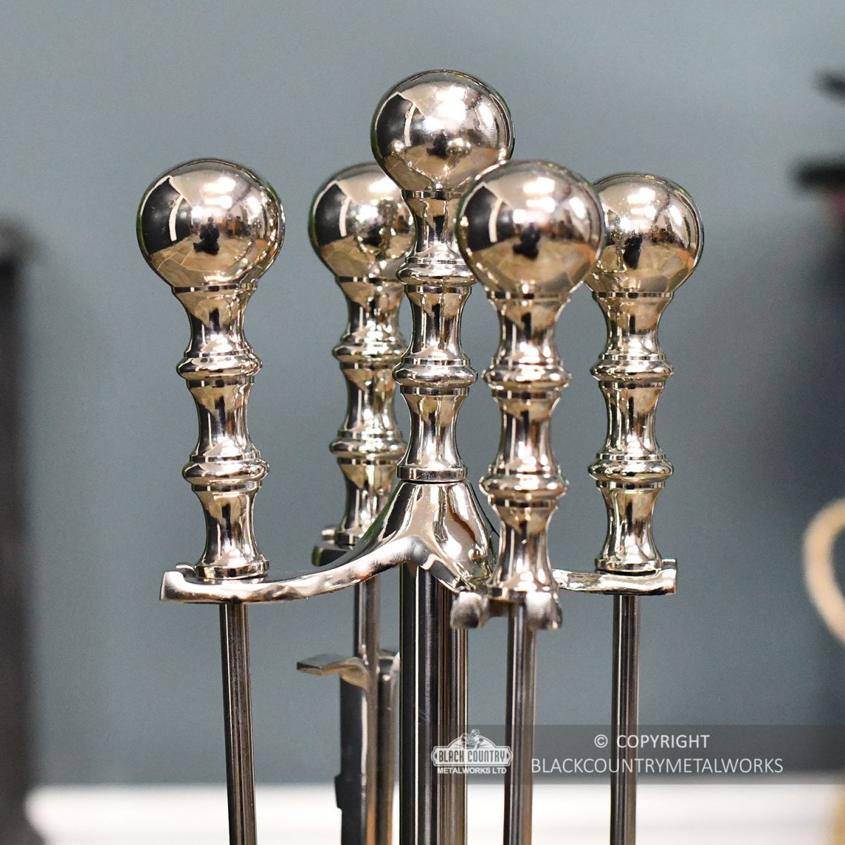 Close-up of the Round Ball Stainless Steel Handles Close-up of the Round Ball Stainless Steel Handles