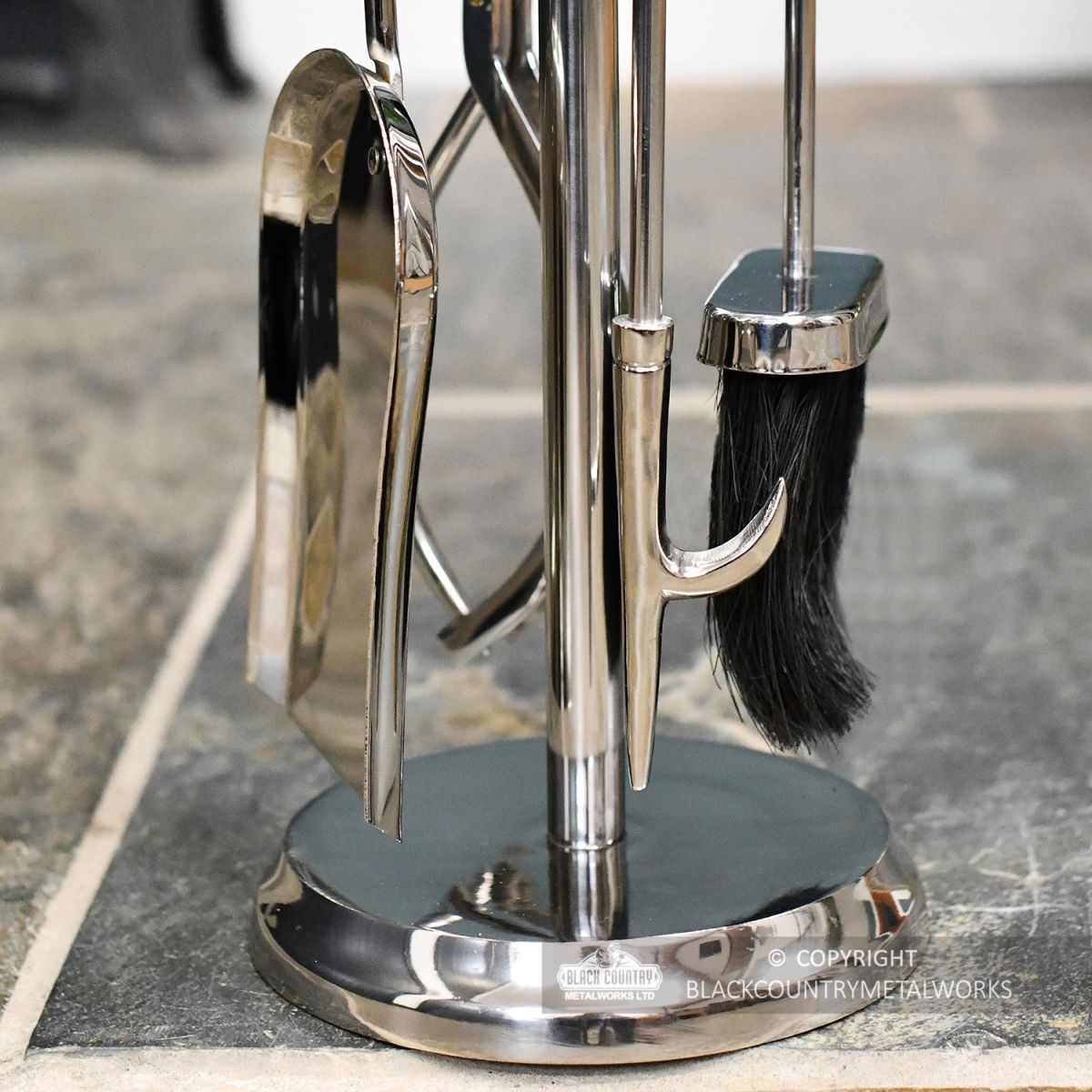 Close-up of the Head of the Fireside Tools Close-up of the Head of the Fireside Tools