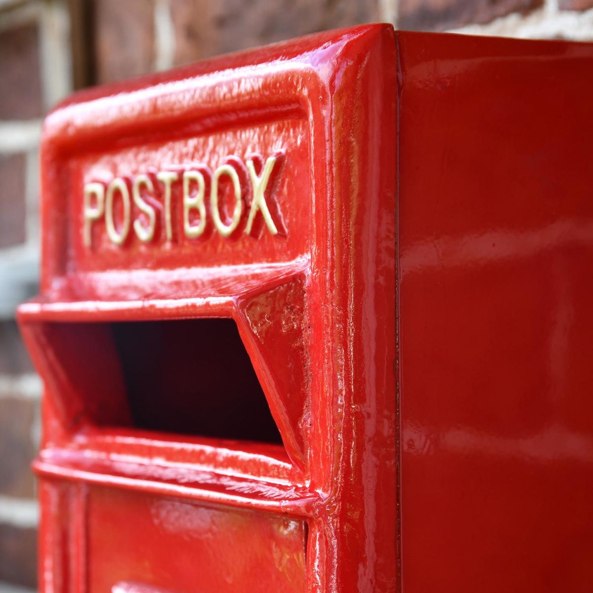 Close-up of the Red Finish on the Post Box