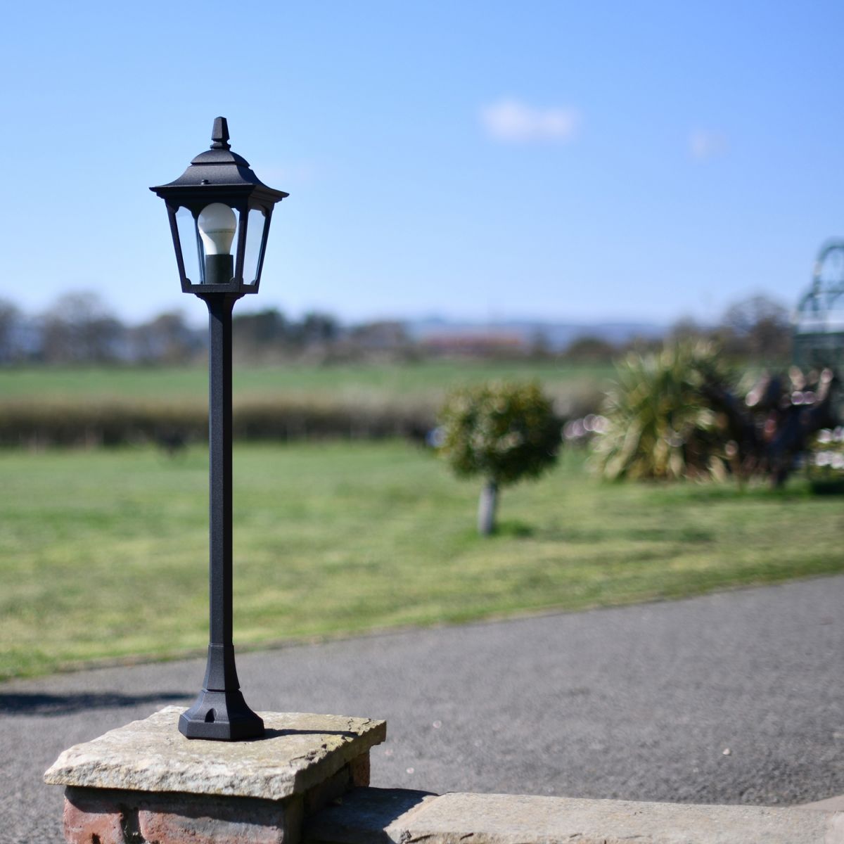 Tall Traditional Pillar Light Finished in Black