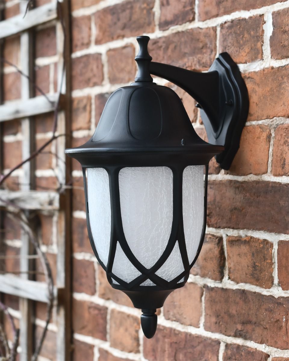 Frosted Glass Top Fix Outdoor Wall Lantern In Situ 