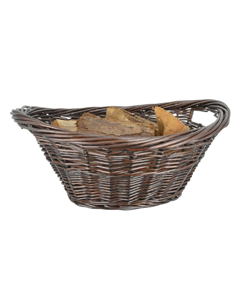 Cradle Design Wicker Log Basket 
