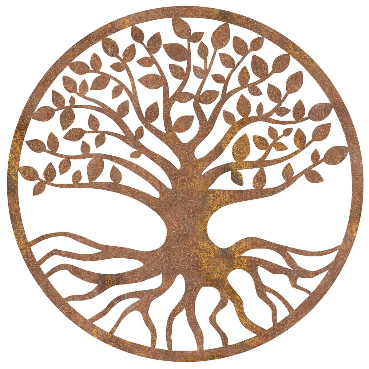 Rustic Round "Tree of Life" Wall Art in a Rustic Finish