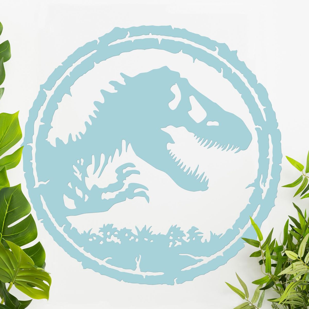 T-Rex Wall Art Finished in Blue